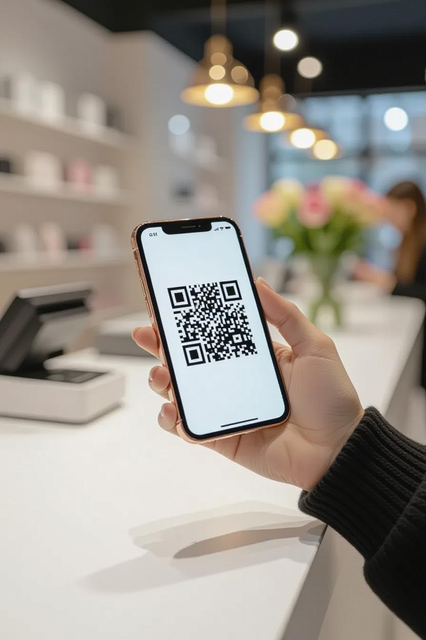 Телефон с QR-кодом