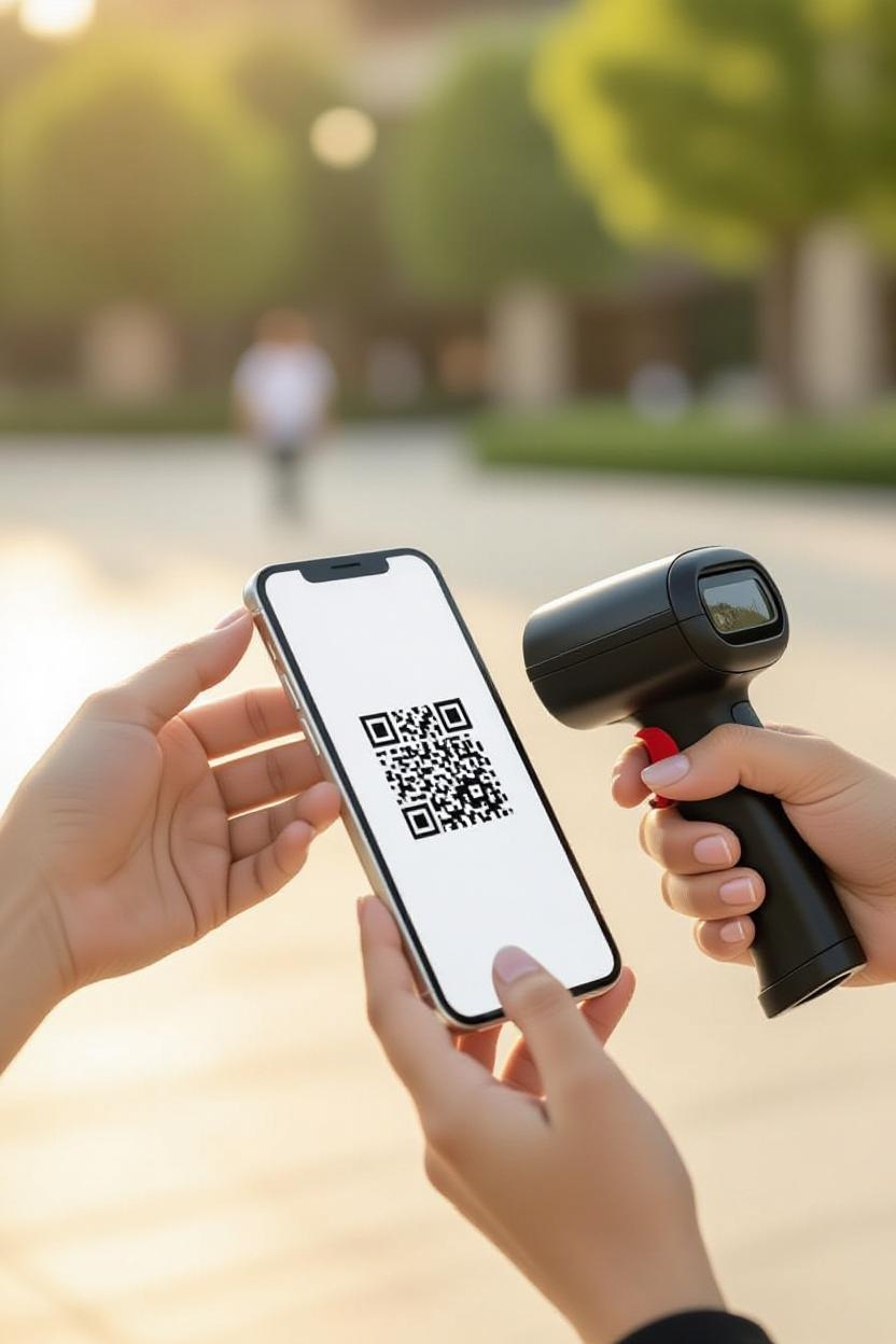 Телефон с QR-кодом